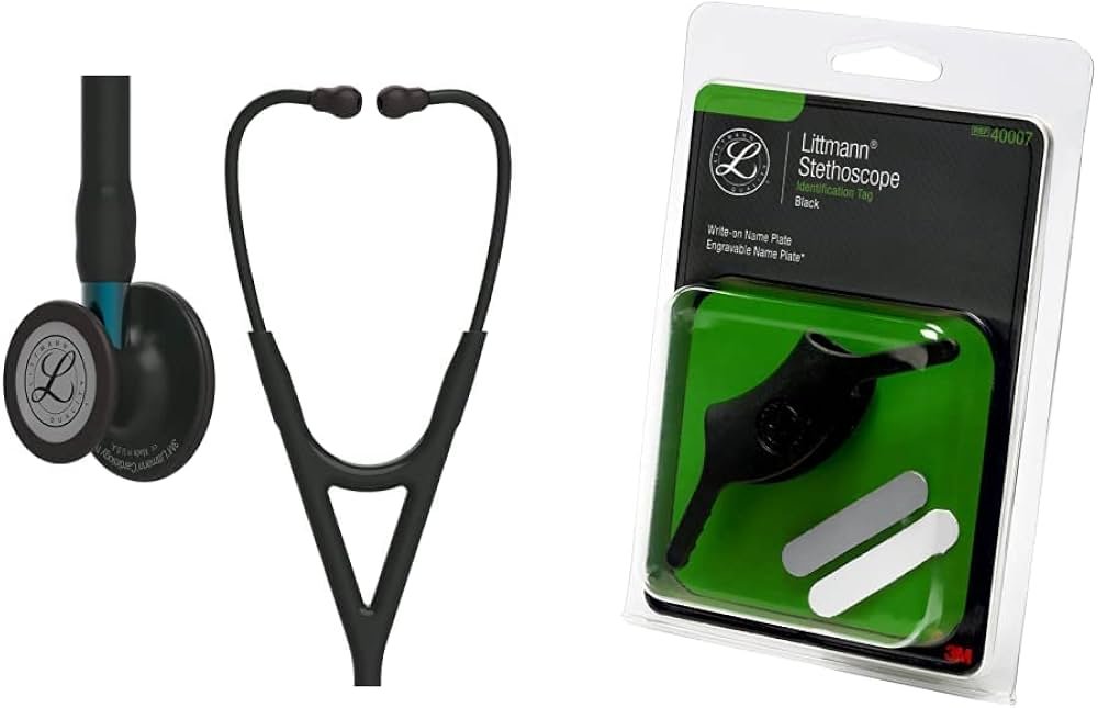 51404IluYHL._AC_UF1000,1000_QL80_ Littmann Cardiology IV Black edition with Blue Stem (6201) - Image 6