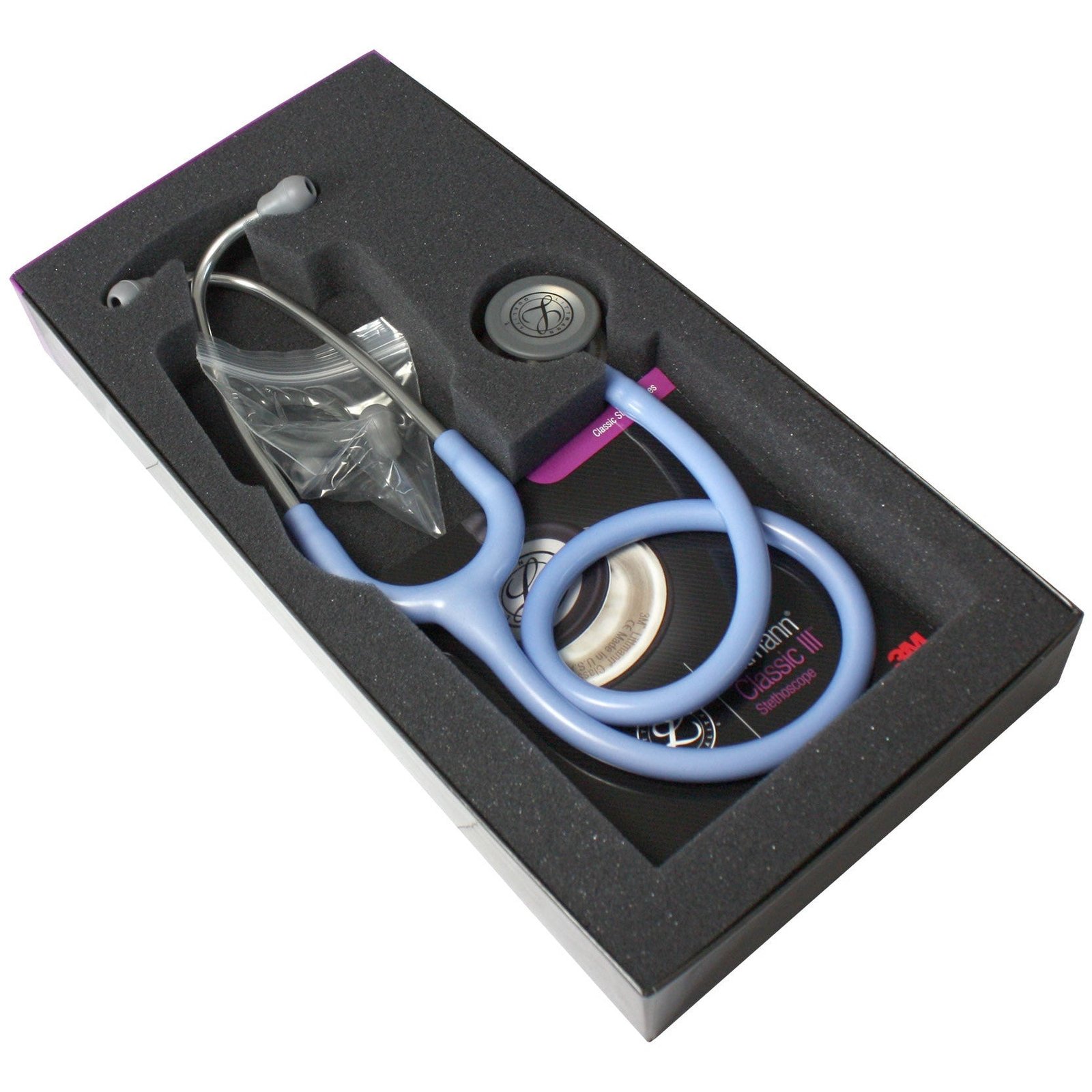 5630_box_open_1 Littmann Classic III Monitoring Stethoscope: Ceil Blue 5630 - Image 2