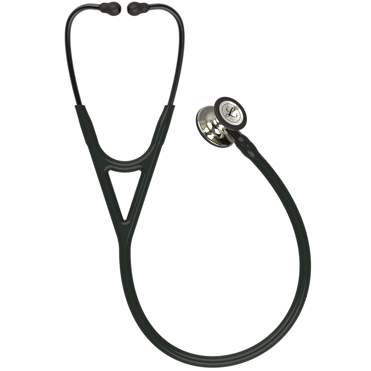 6179-02_CURVE_CP_TWIST01x__29238 Littmann Cardiology Black Champagne Finish Stethoscope (6179) - Image 3