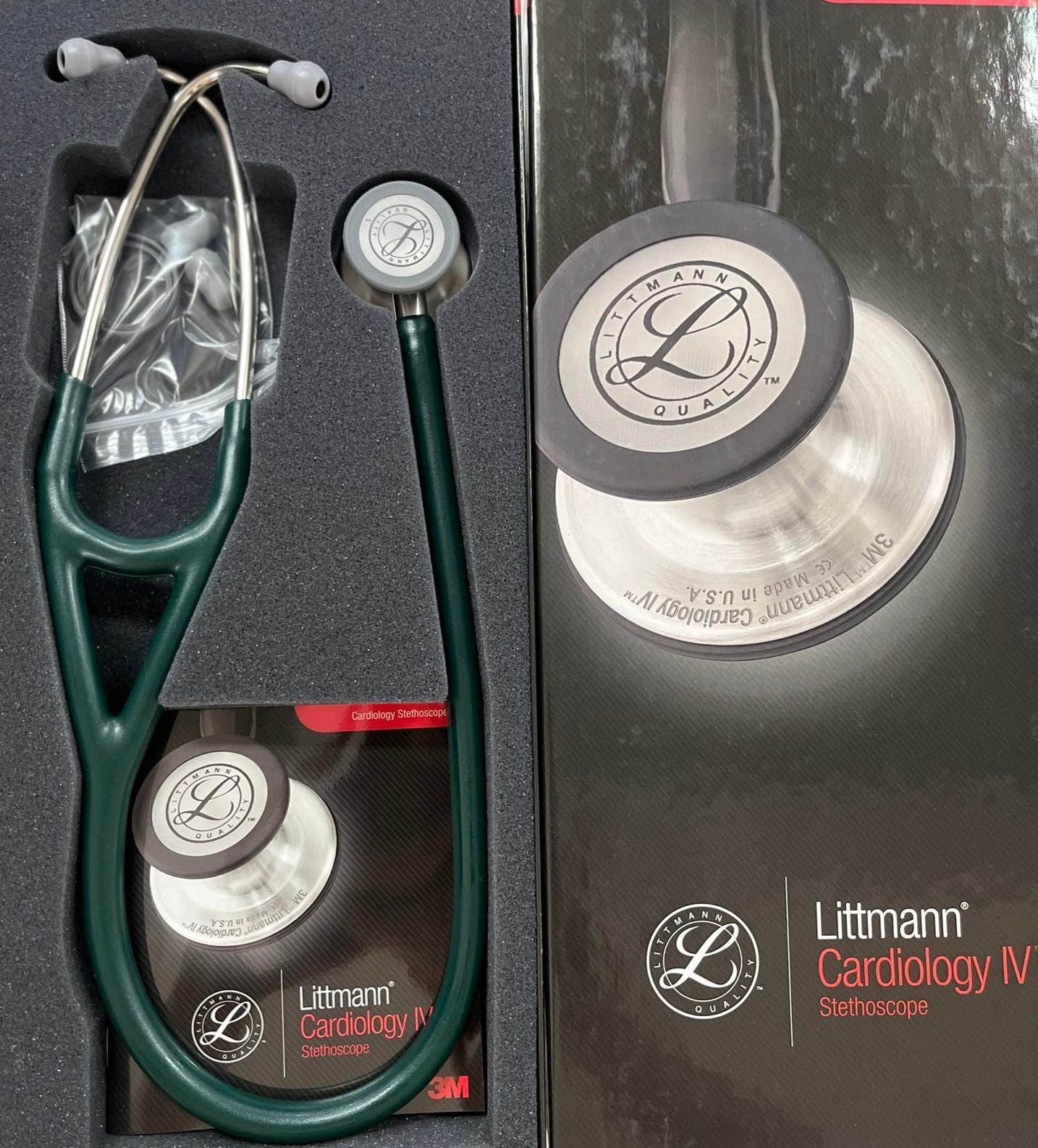 6fd4e905b38ab33be8672b9aae7ef740 Littmann Cardiology IV Hunter Green Standard (6155) - Image 5