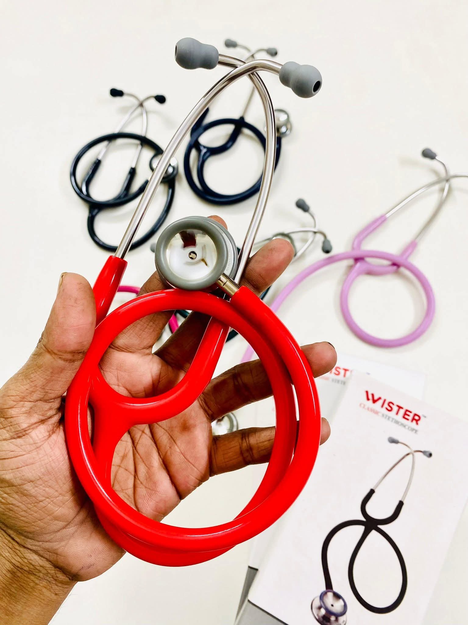 FB_IMG_1761573511552 WISTER™ Classic Pediatric Red Stethoscope - Image 1