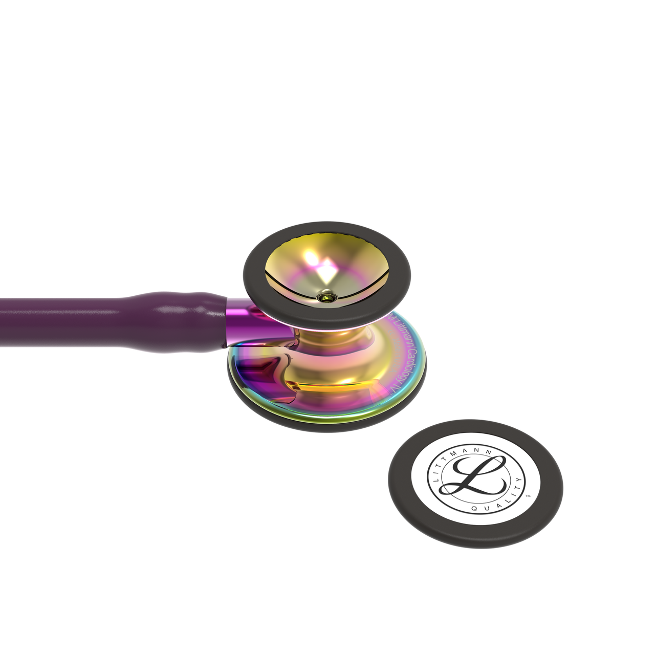 Littmann_CARD_IV_6239-05_OPEN_BELL_1x__44137 Littmann Cardiology IV Plum Rainbow High Polish (6239) - Image 3