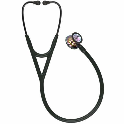 cardiology-iv-6240-high-polish-rainbow-finish-black-tube-smoke-stem-and-smoke-headset Littmann Cardiology IV Black Rainbow High Polish - Image 3
