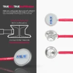 MDF Acoustica 747 Red Raspberry Stethoscope (Adult) - Image 4